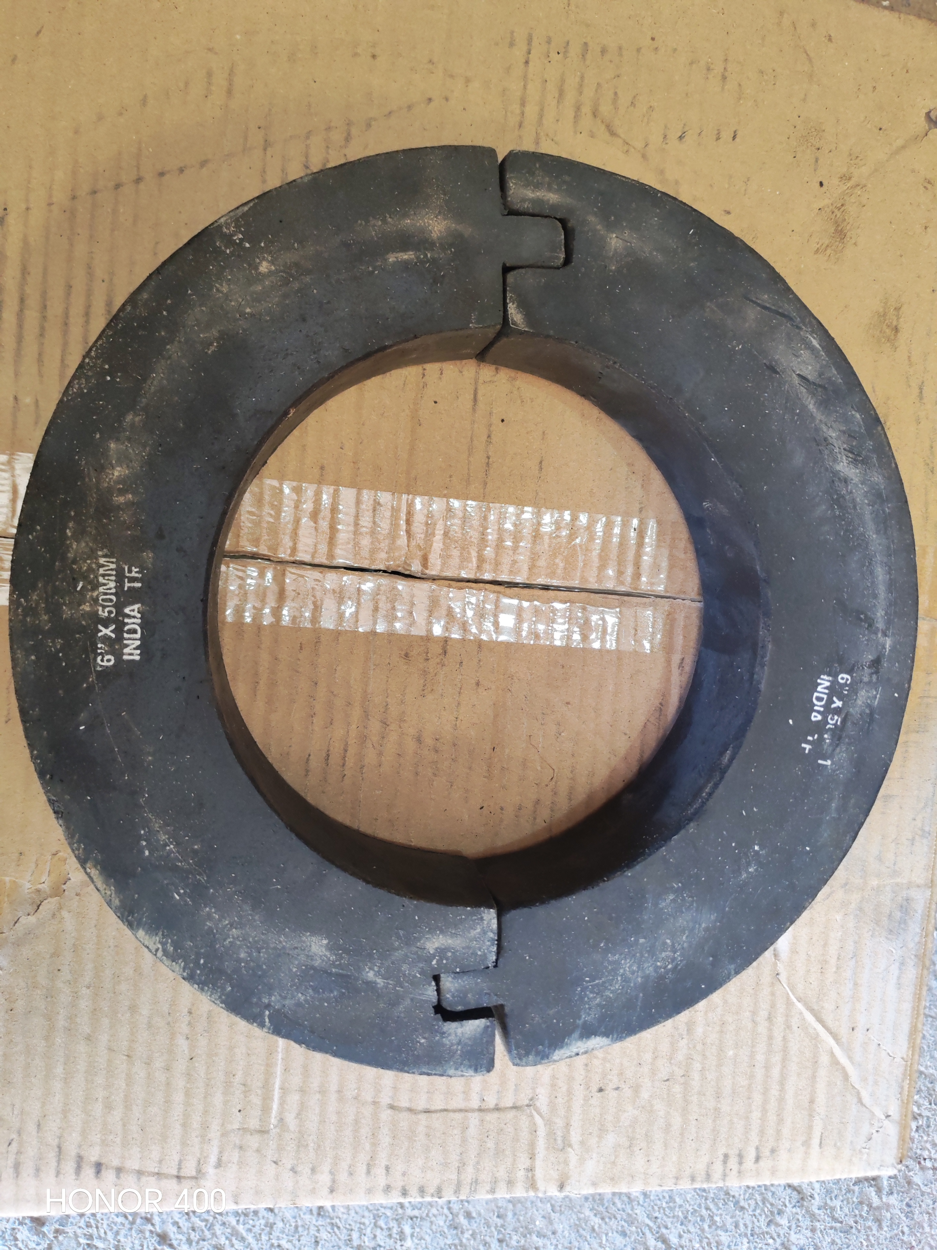 RUBBER SUPPORT INSERT 6' THK 50 MM