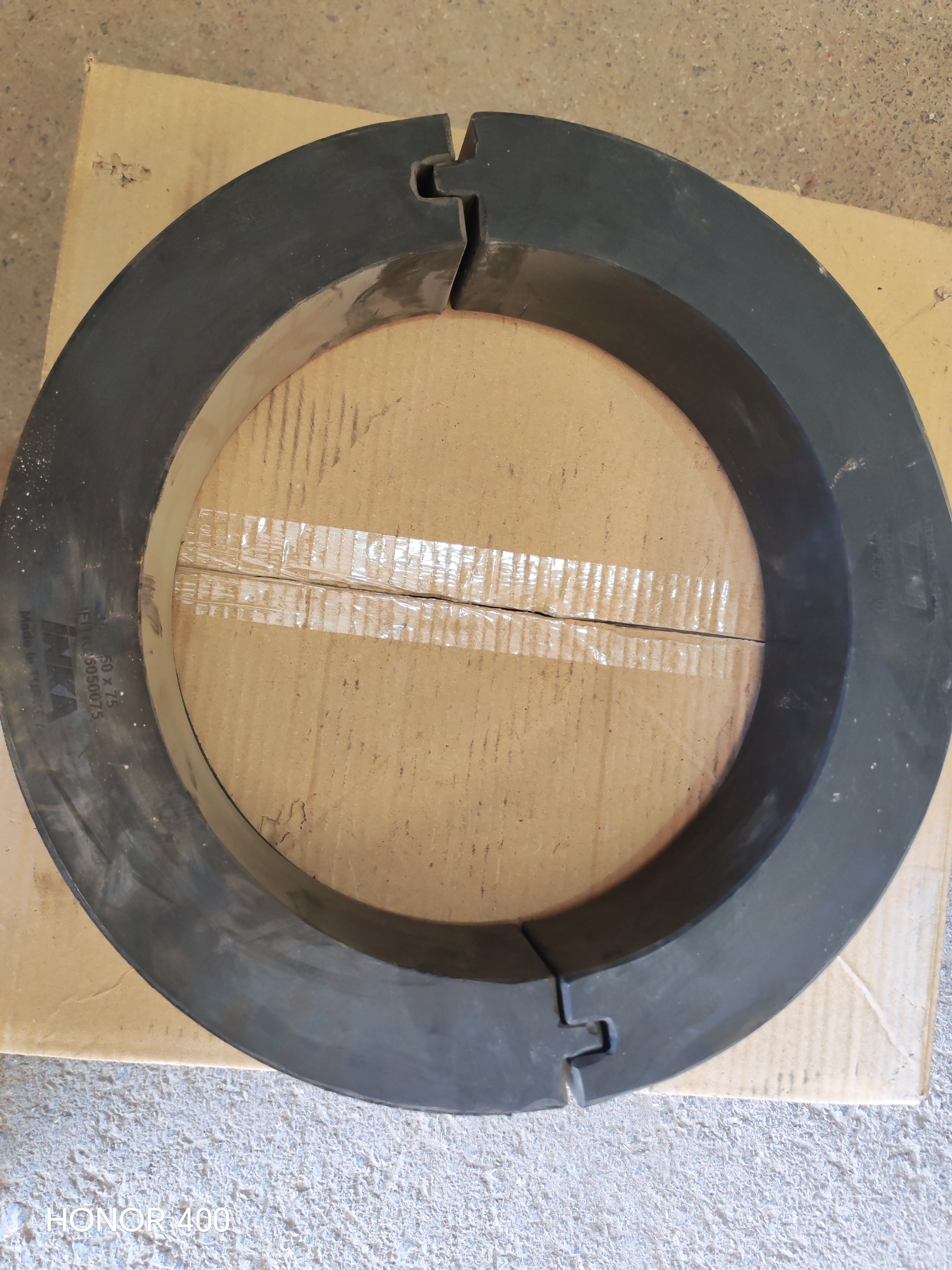 RUBBER SUPPORT INSERT 10' THK 50 MM