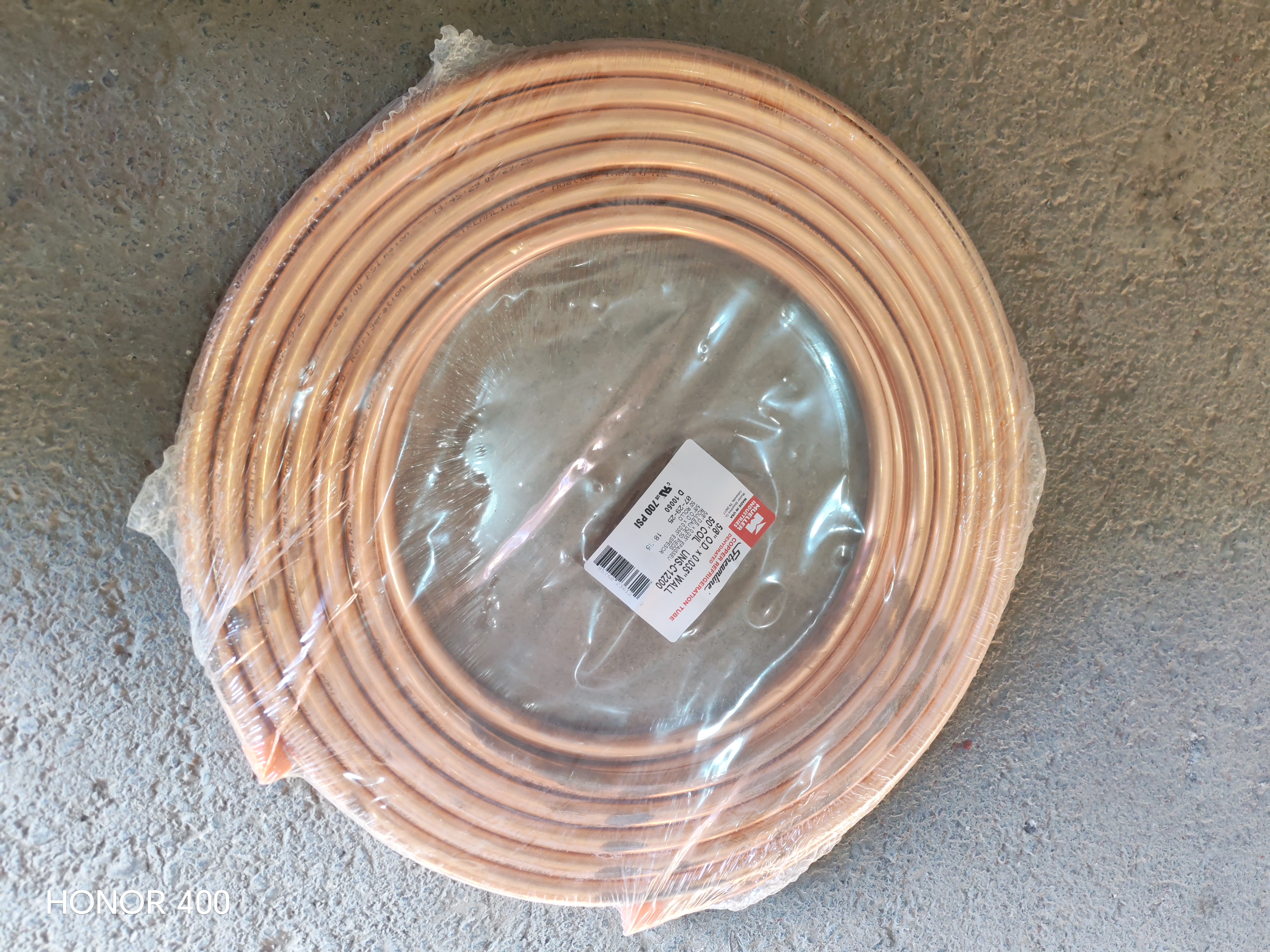 COPPER PIPE Ø 16 MM ( 5/8 ')