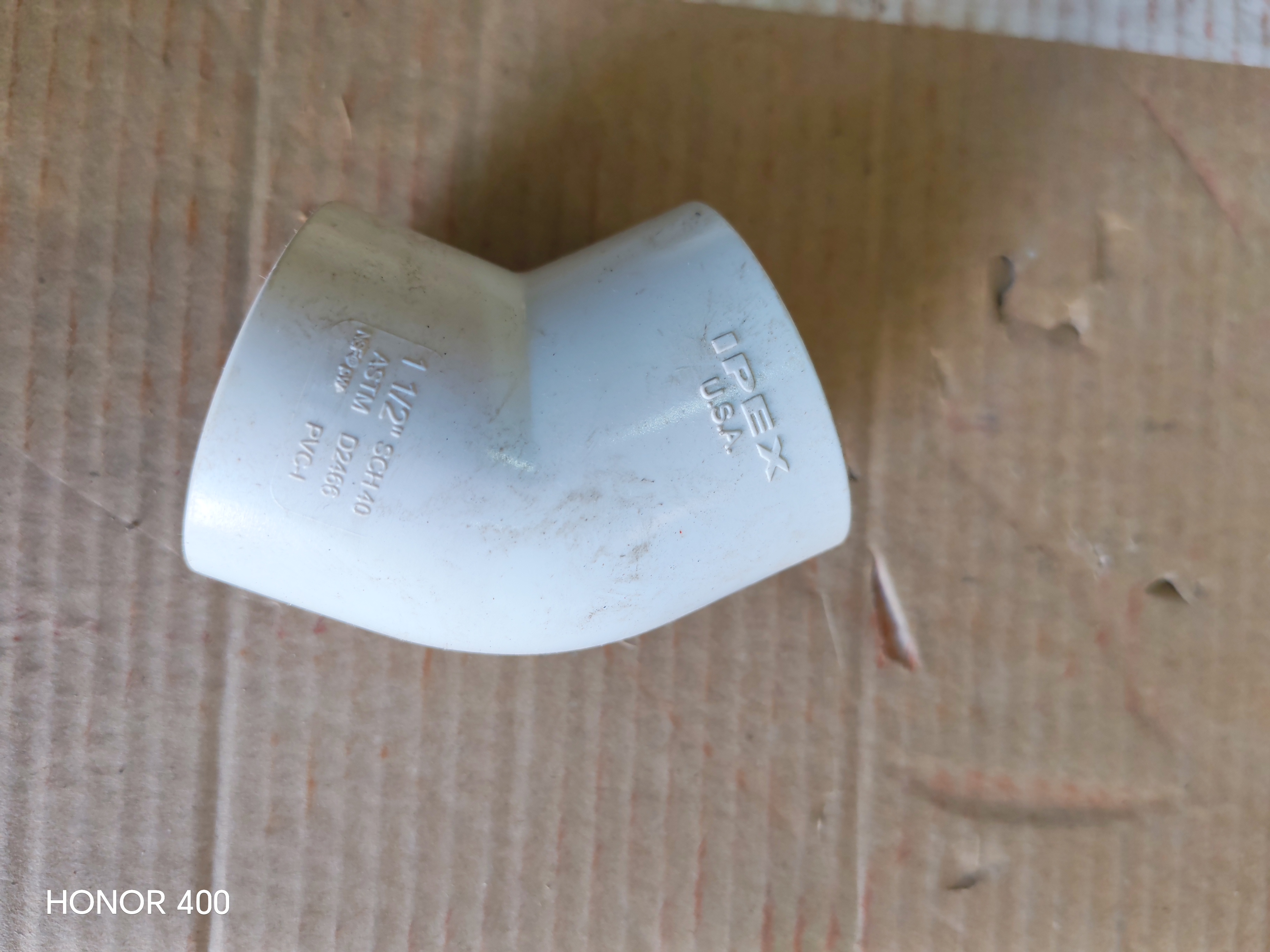 ELBOW PVC  1 1/2'' 45