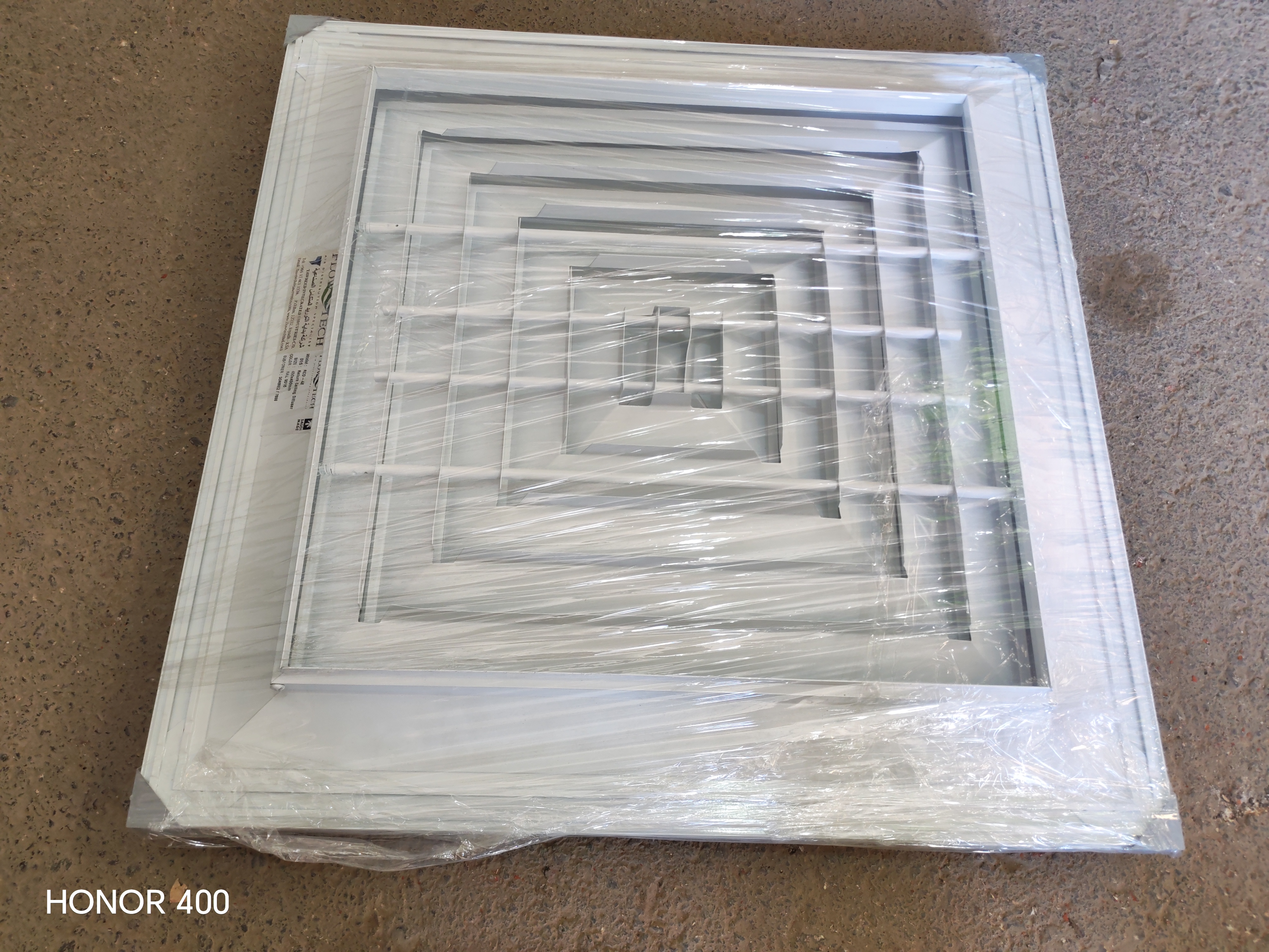 'RETURN SQUARE DIFFUSER 4 WAY - ACD4 - 595x595 - 450x450 - RAL9016 (WHITE) - FS:595x595