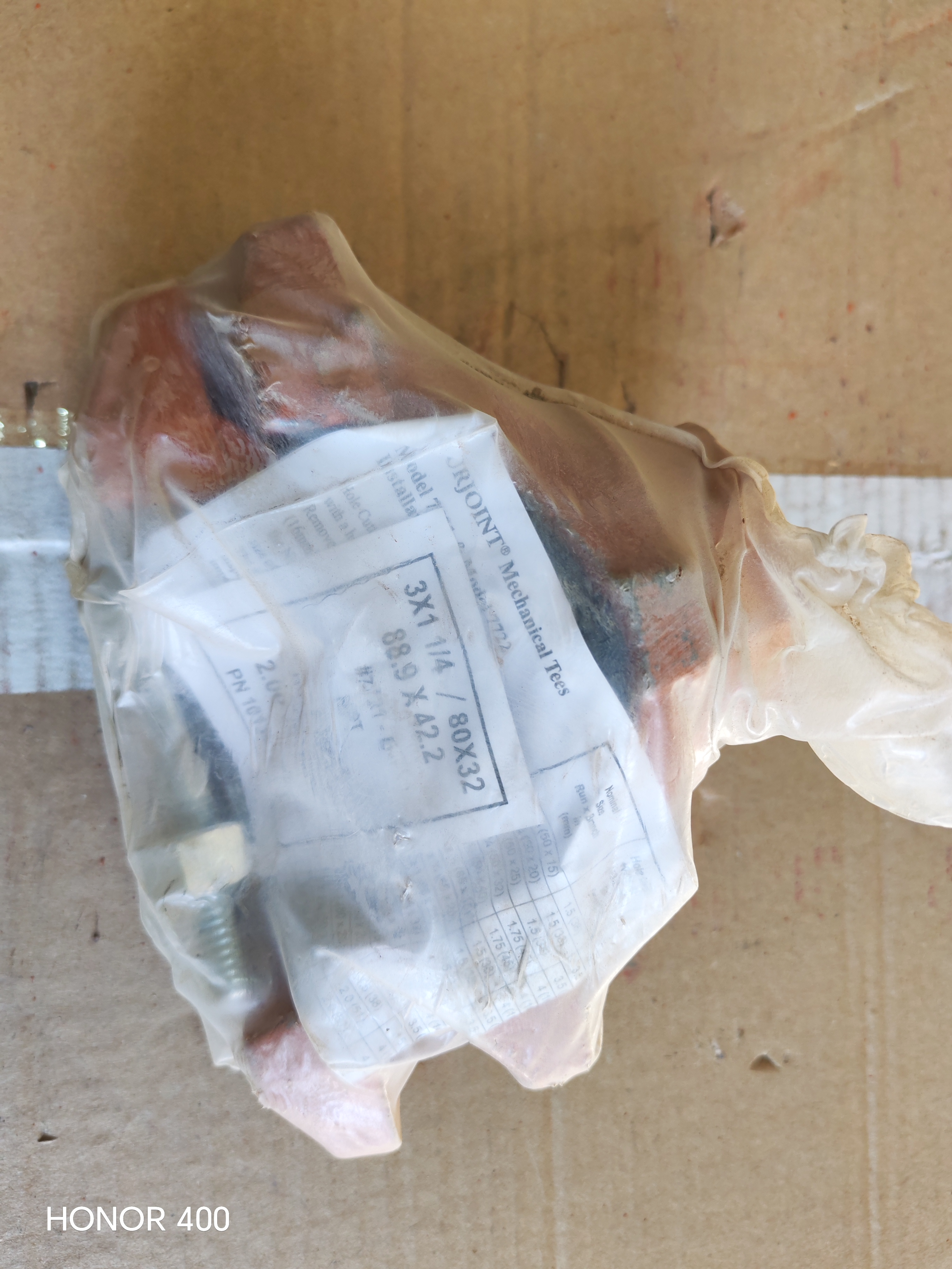 MECHANICAL TEE GROOVED 3'X11/4' (89X42MM)