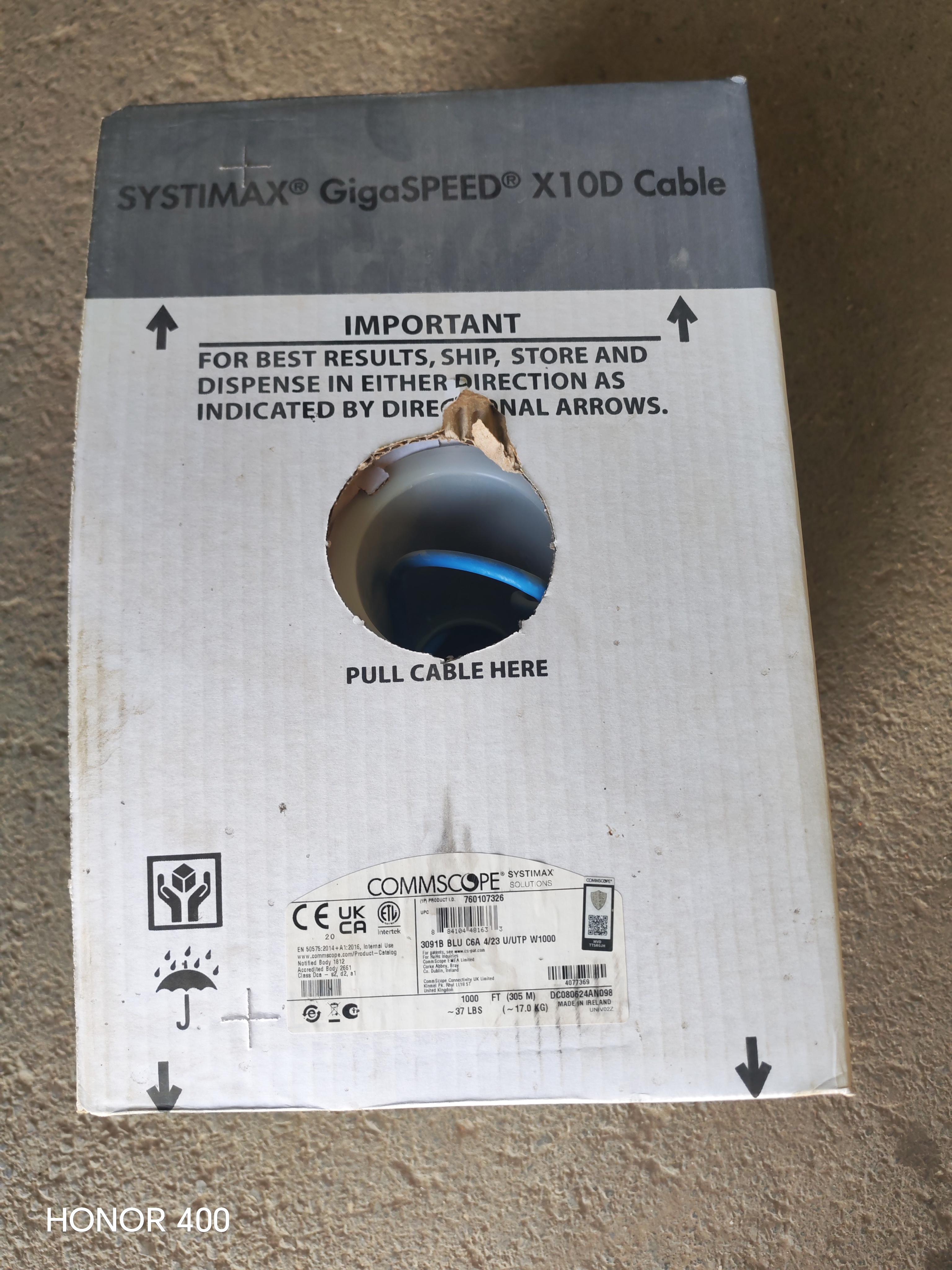 3091B BLU C6A 4 / 23 U/UTP R1000