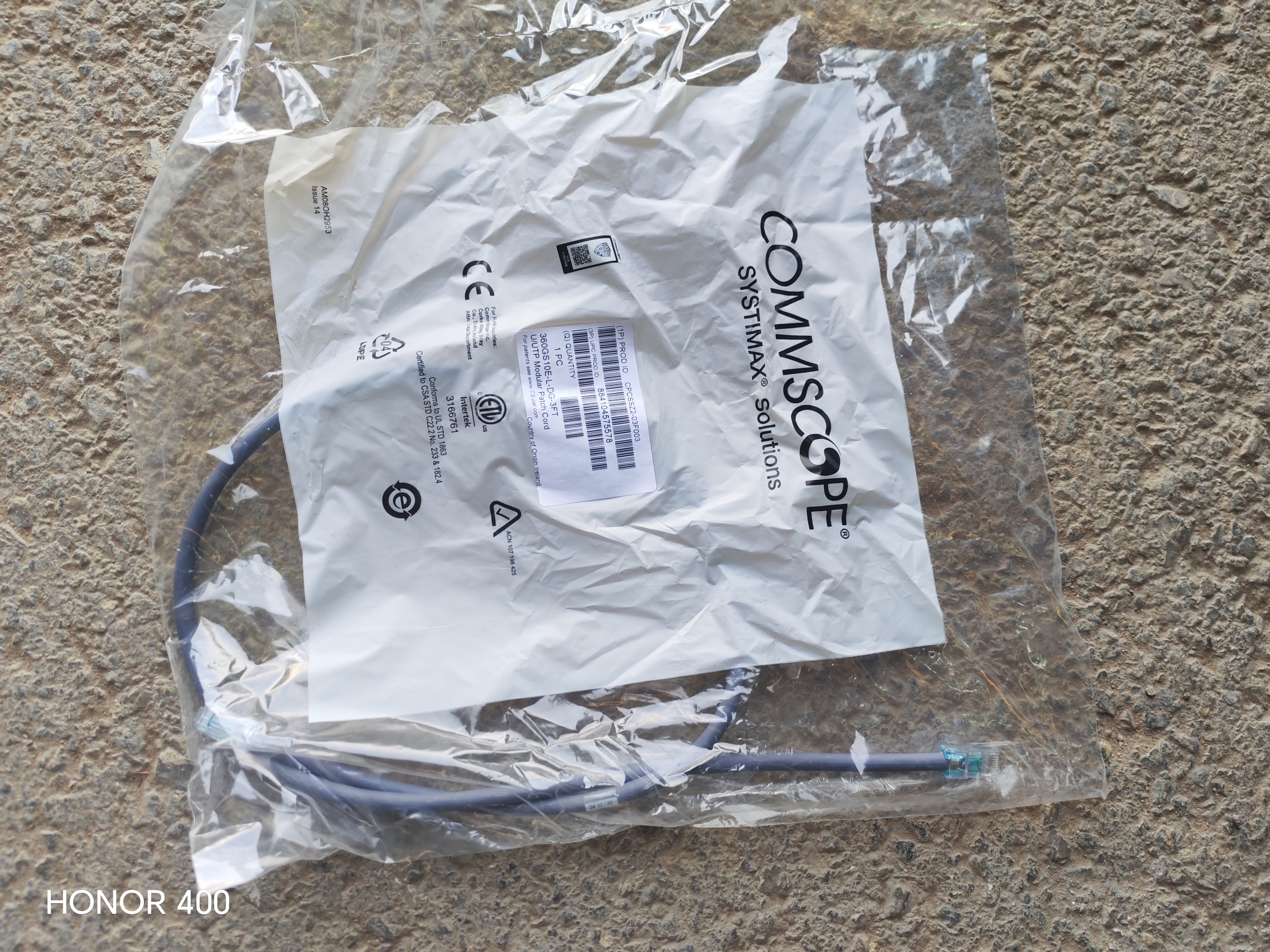 UTP Cat6A  Patch Cord - LSZH - Grey 1 Mtr.