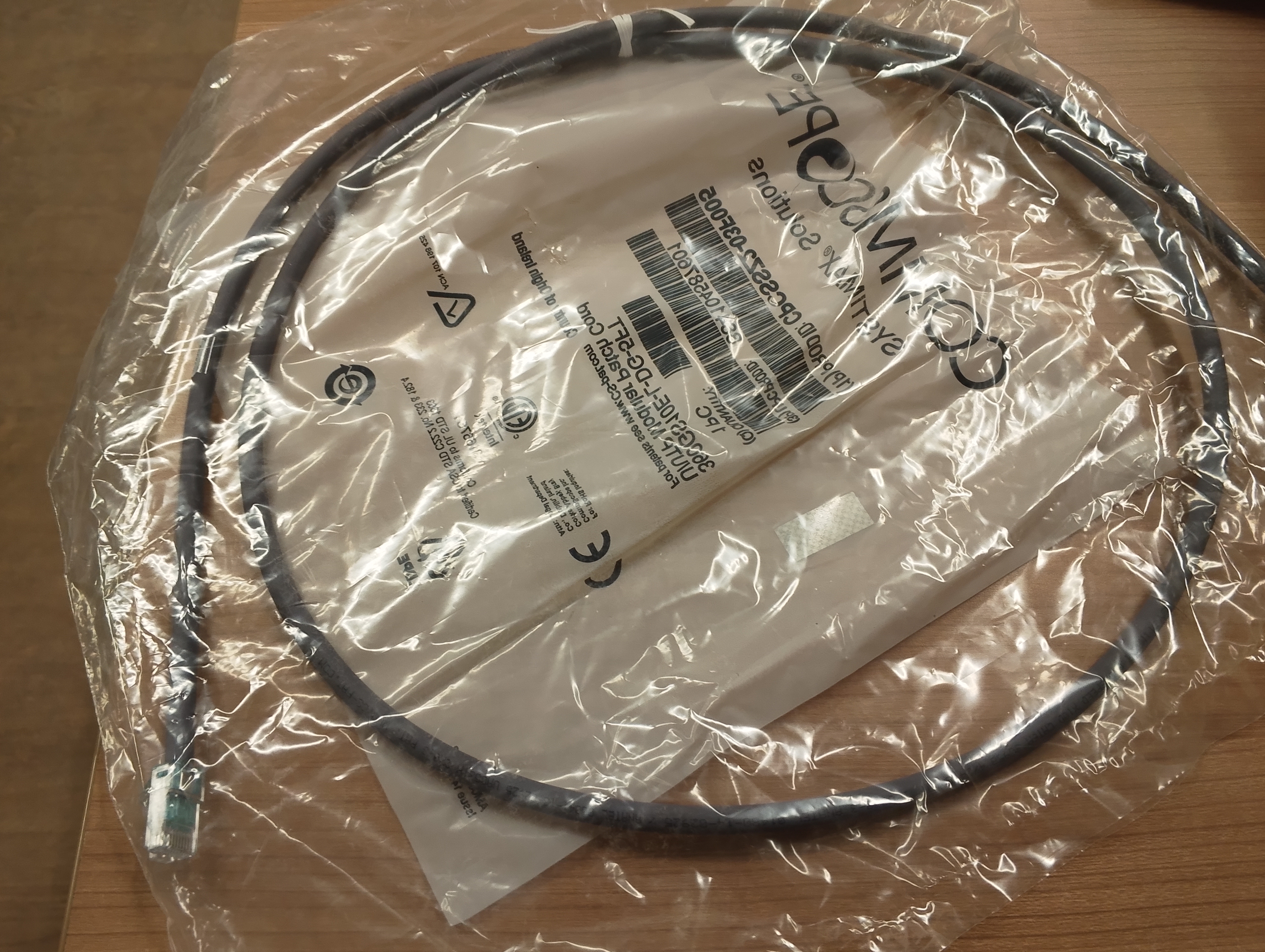 UTP Cat6A  Patch Cord - LSZH - Grey 1.5 Mtr.