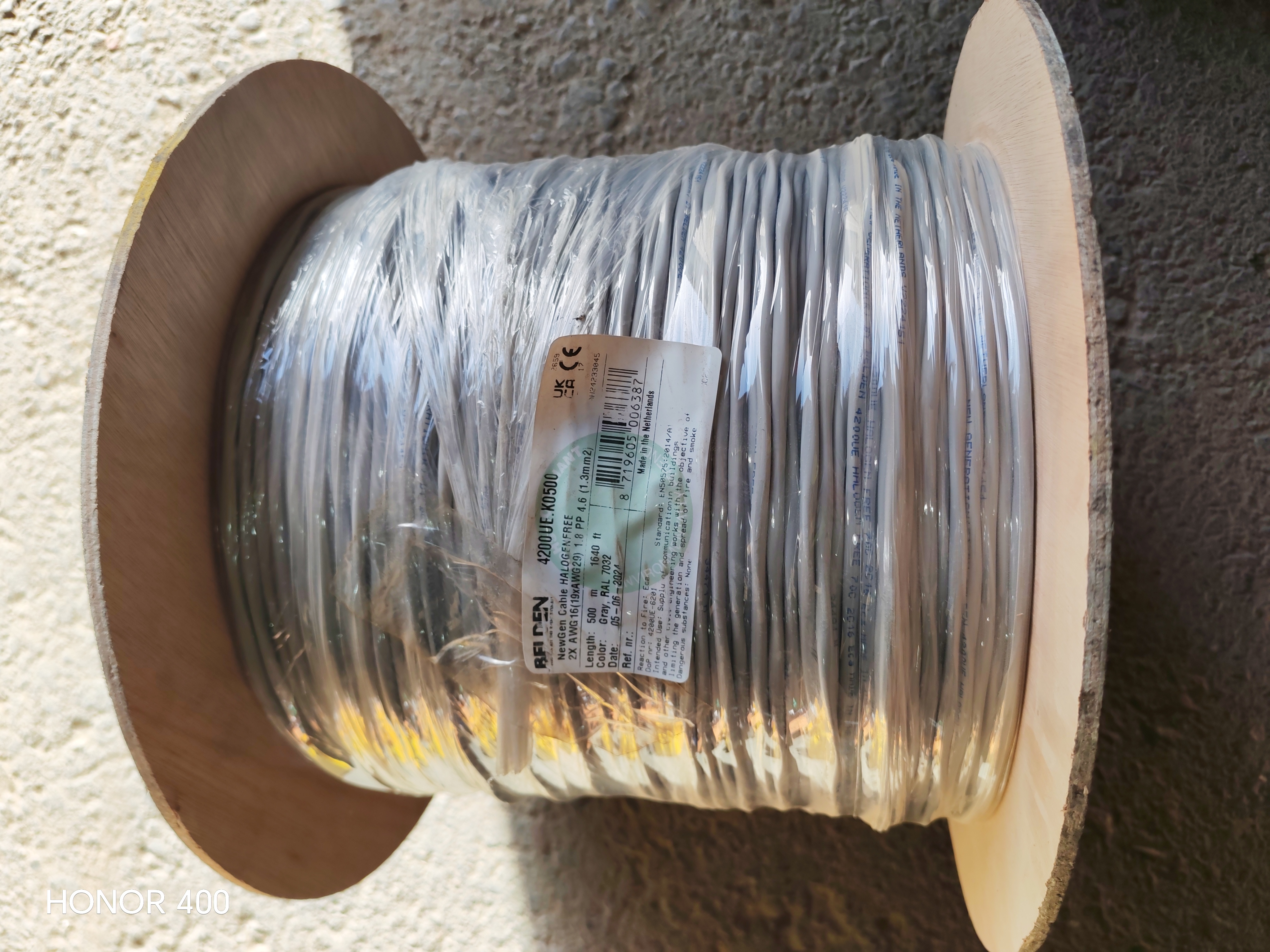 BELDEN 4200UE 2 Conductor 16 AWG BC, LSZH, Eca