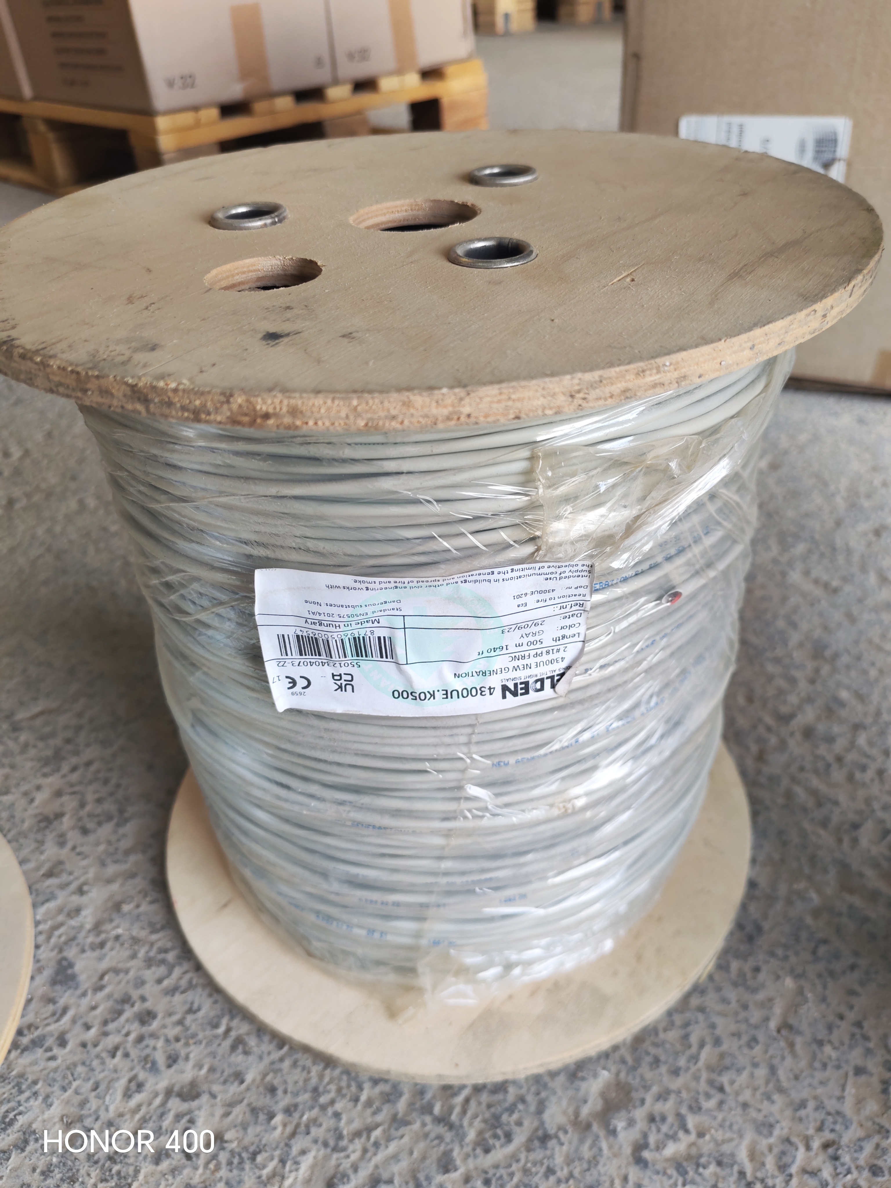 BELDEN 4300UE CABLE (2 X 18 AWG BC, LSZH)
